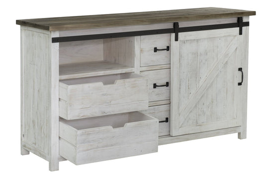Provence 3 Drawer Dresser with 1 door
