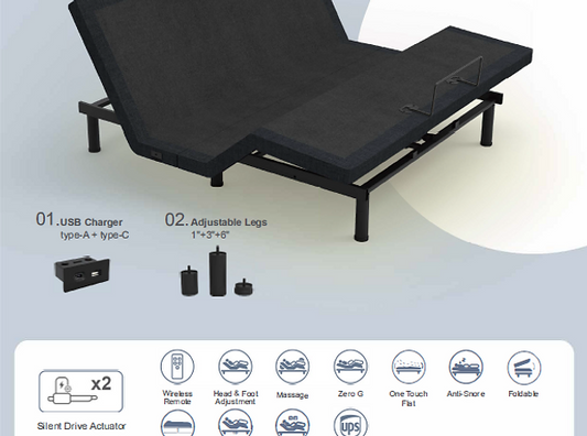 Dreamotion Plateau Adjustable Bed Frame