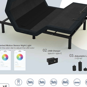 Dreamotion Pinnacle Adjustable Bed Frame
