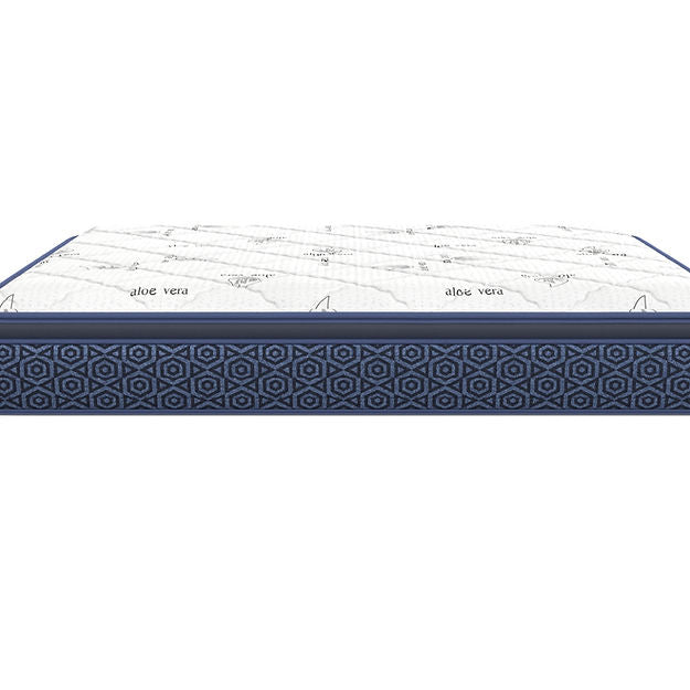 Mattress with 'aloe vera' text on a white background