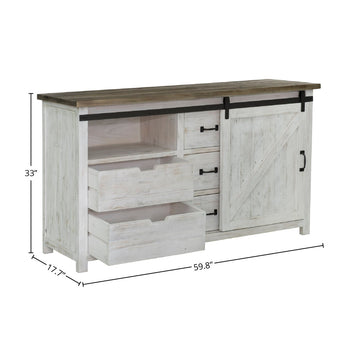 Provence 3 Drawer Dresser with 1 door