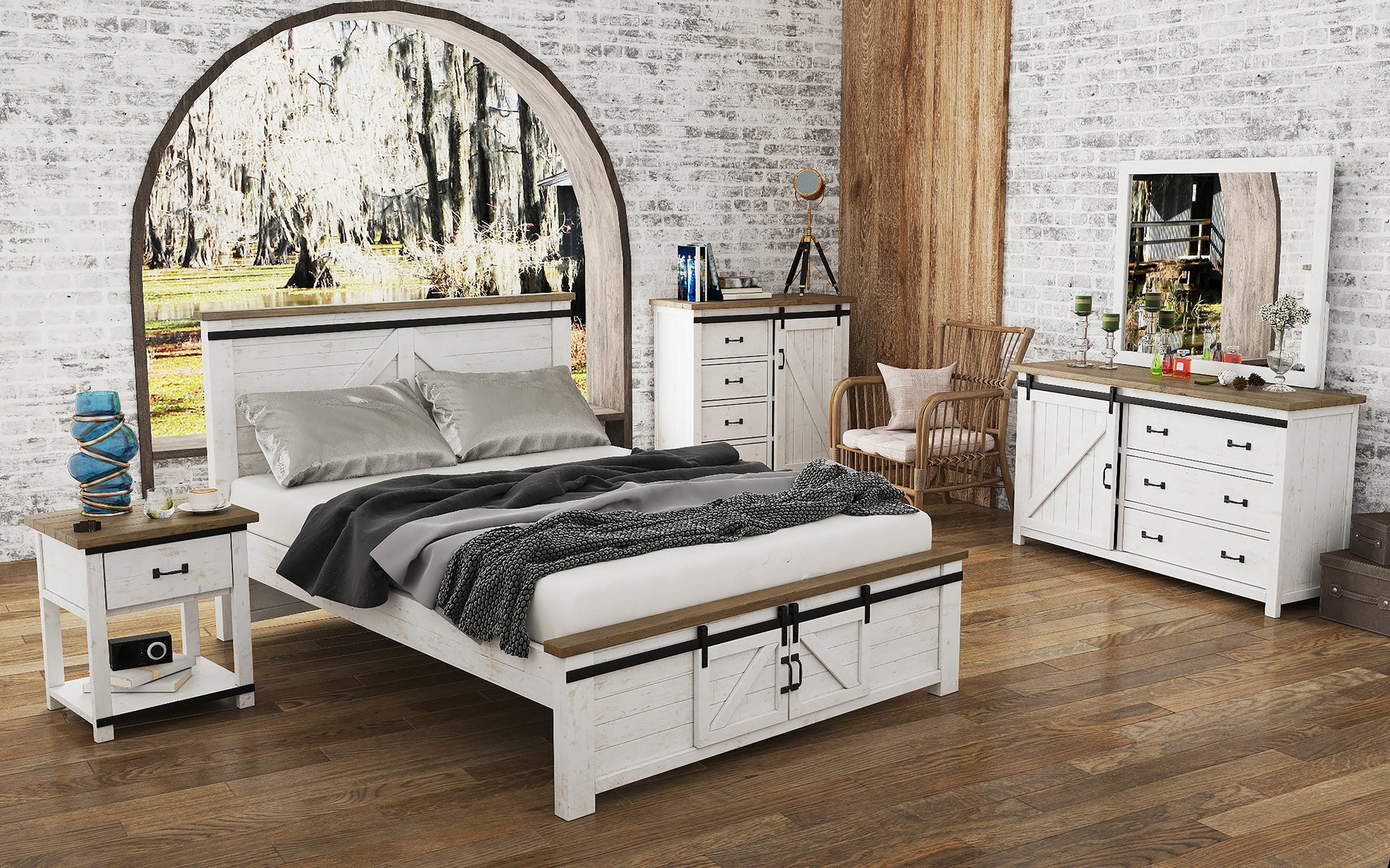 Provence 4 Drawer Chest with 1 door