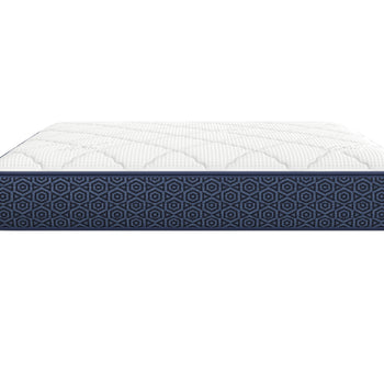 Side view of the Siesta mattress profile and navy side panels