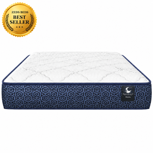 Siesta mattress with large Zeds Beds Best Seller badge