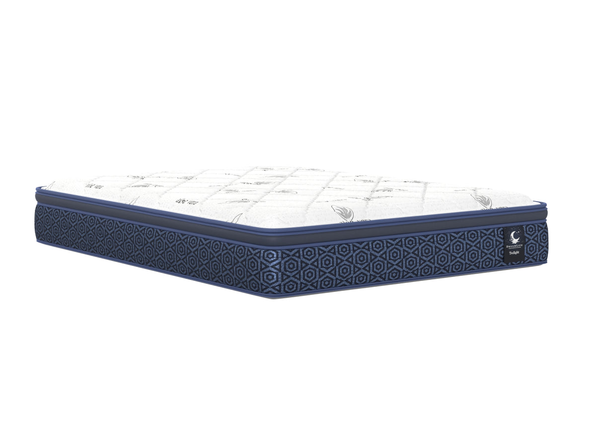 Angled view of the Twilight Euro-top mattress