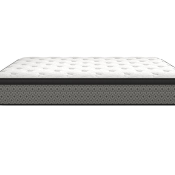 Side profile of the Zenith firm Euro top mattress showing its supportive foam-encased edge.